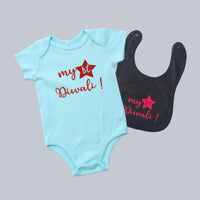 Diwali onesie bib set