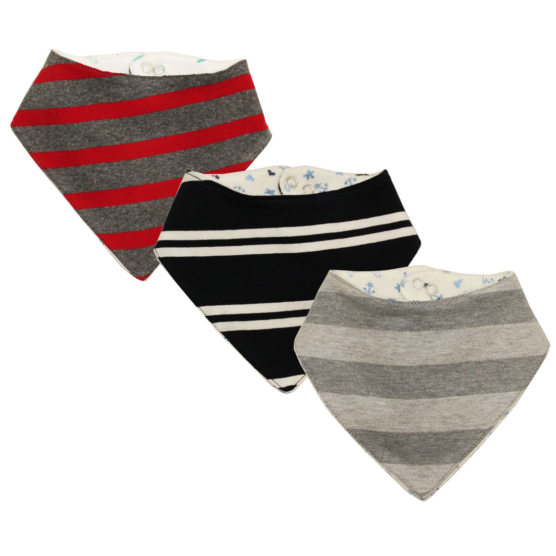 Set of 3 Reversible Bibs - kadambaby.com