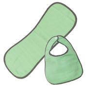 Set of 2 Muslin Bibs and Burp - kadambaby.com