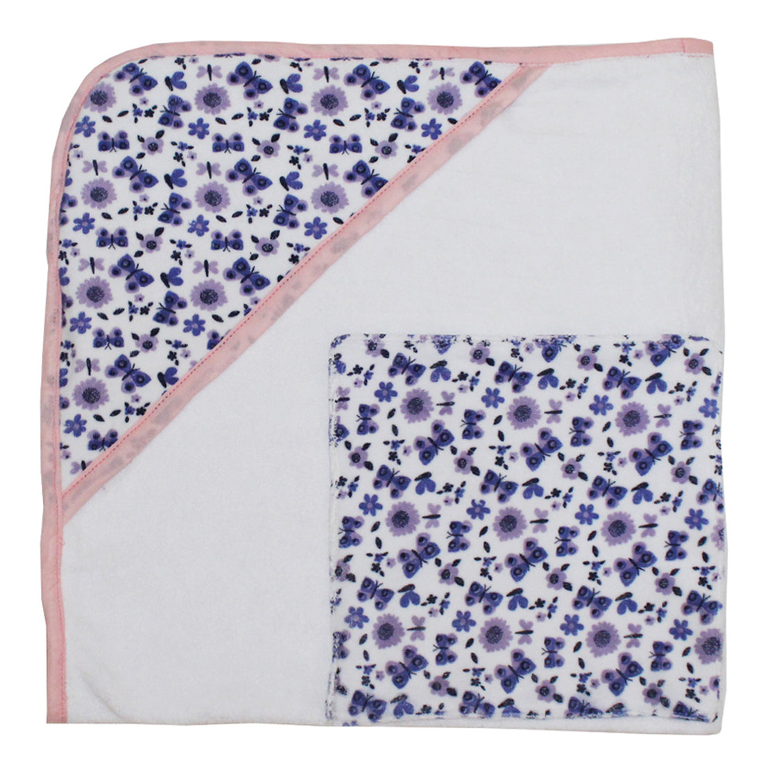 Hooded Bath Towel for baby - Floral - kadambaby.com