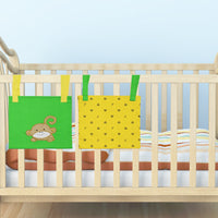 Set of 2 Crib/Bed Storage Pocket - Monkey - kadambaby.com