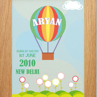 Personalised Birth Poster, Nursery poster, custom wall art - Fly High - kadambaby.com