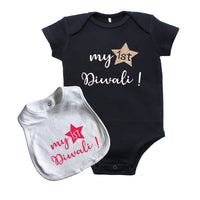 Diwali onesie bib set