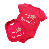 Diwali onesie bib set