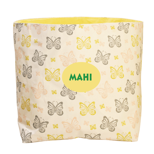 Fabric Toy Storage Bin- Little butterflies - kadambaby.com