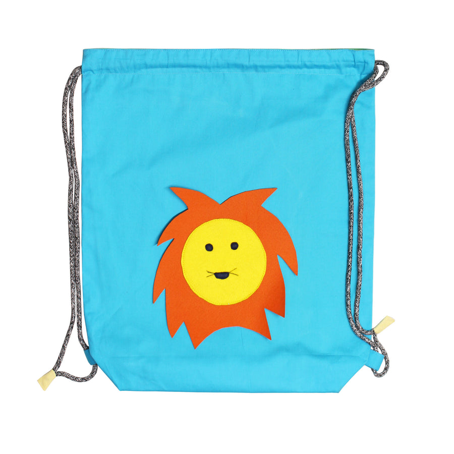 Drawstring Bag for kids- Lion - kadambaby.com