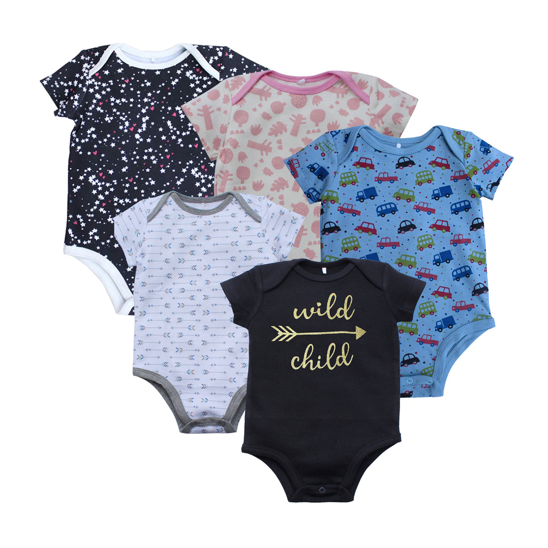 Assorted Onesie sets- 5 Pack (0-2 Yrs)