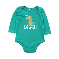 FIRST DIWALI ONESIE SET (0-1 Yrs)