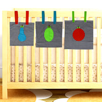 Set of 3 Crib/Bed Storage Pocket - Fruit - kadambaby.com