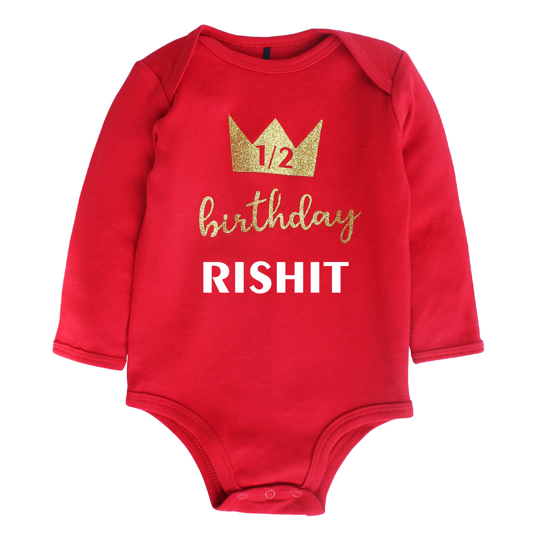 Kadambaby: Personalised 1/2 Birthday Onesie  Birthday Onesie for Newborn Baby