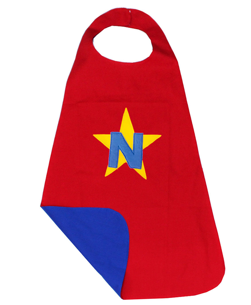 Kids Personalised Superhero Cape - Red/Blue - kadambaby.com